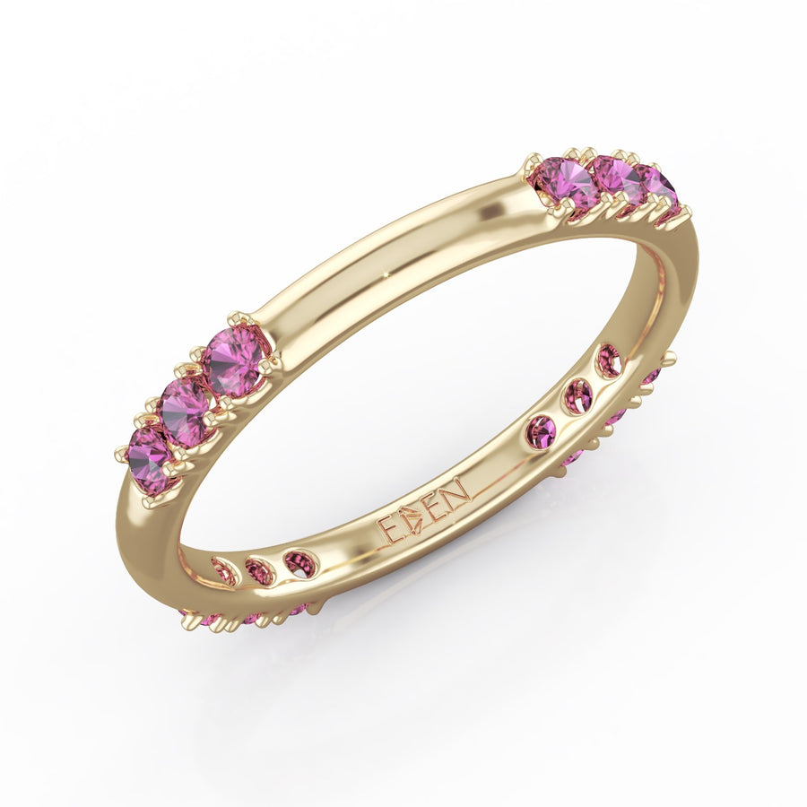 Three's Not a Crowd Ruby Band in 18K Yellow Gold