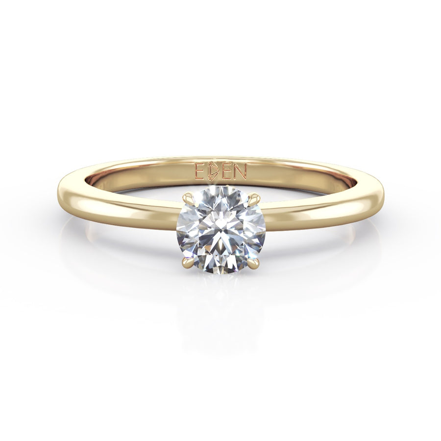 The Accented Diamond Ring in 18K Yellow Gold