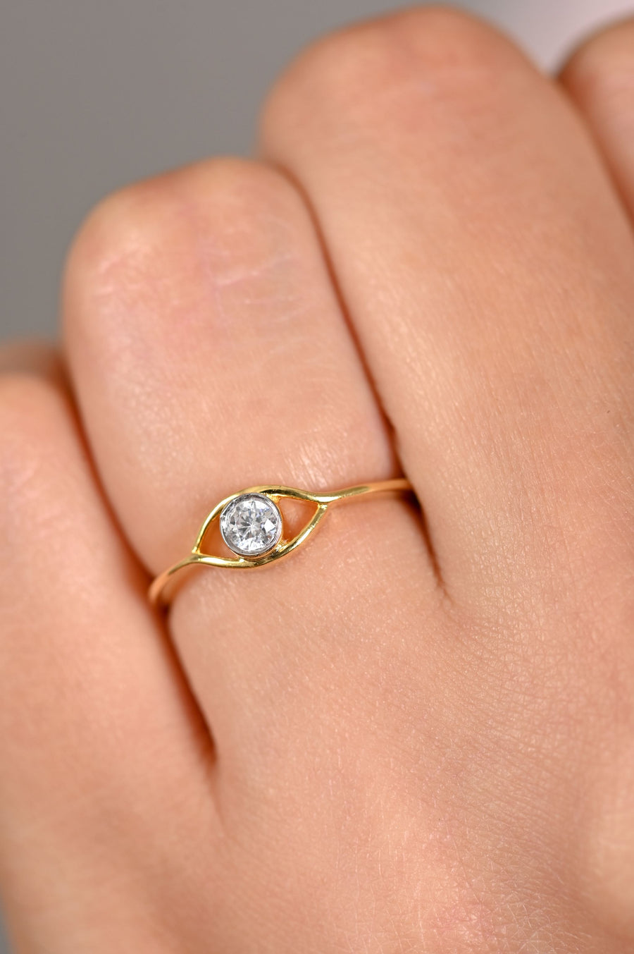 Buy Eye Gold Ring, Minimalist Ring, Evil Eye Ring, Dainty Gold Ring,  Delicate Ring, Thin Gold Ring, Simple Ring, Minimal Jewelry, Evil Eye  Online in India - Etsy