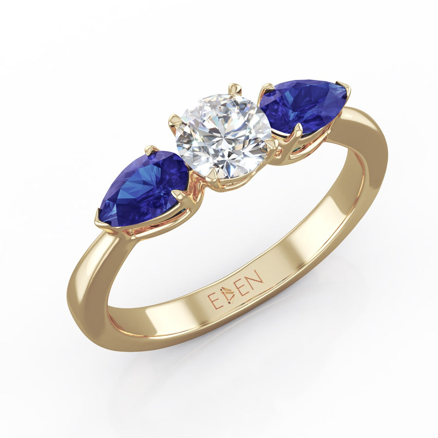The Colour Pop of Sapphire Ring in 18K Yellow Gold