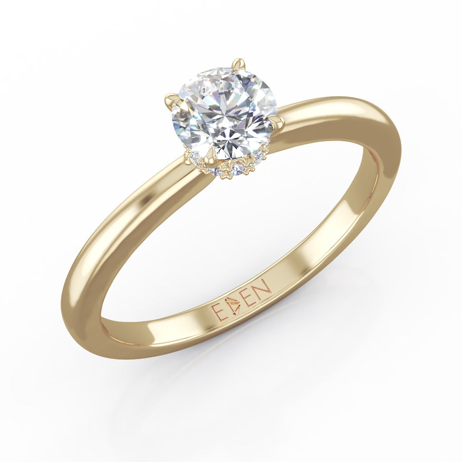 The Accented Diamond Ring in 18K Yellow Gold